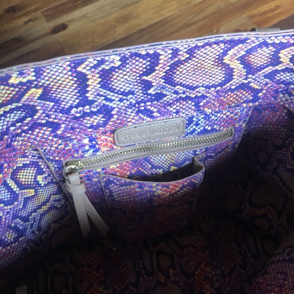 { steve madden } camel bag set snakeskin lined - Picture 2 of 8